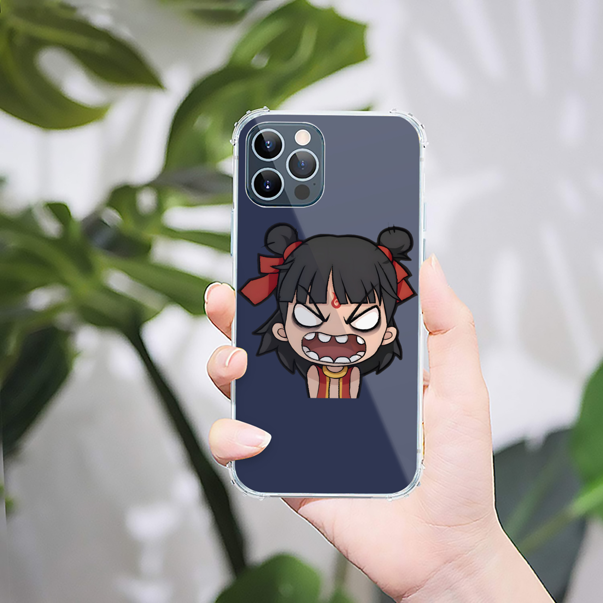 （画像用） Ne Zha 2 ナタ 魔童の大暴れ 【iPhone 12シリーズ対応】透明スマホケース（クリアソフトケース）